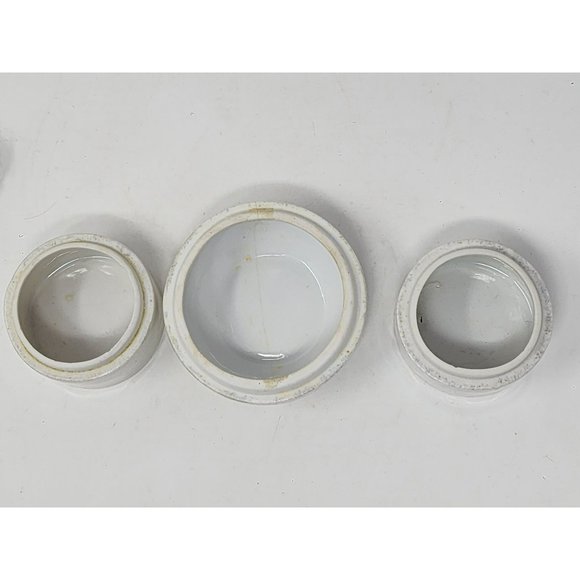 Vintage Germany Small Hand Painted Trinket Boxes Luminescent Translucent Roses - Picture 2 of 11